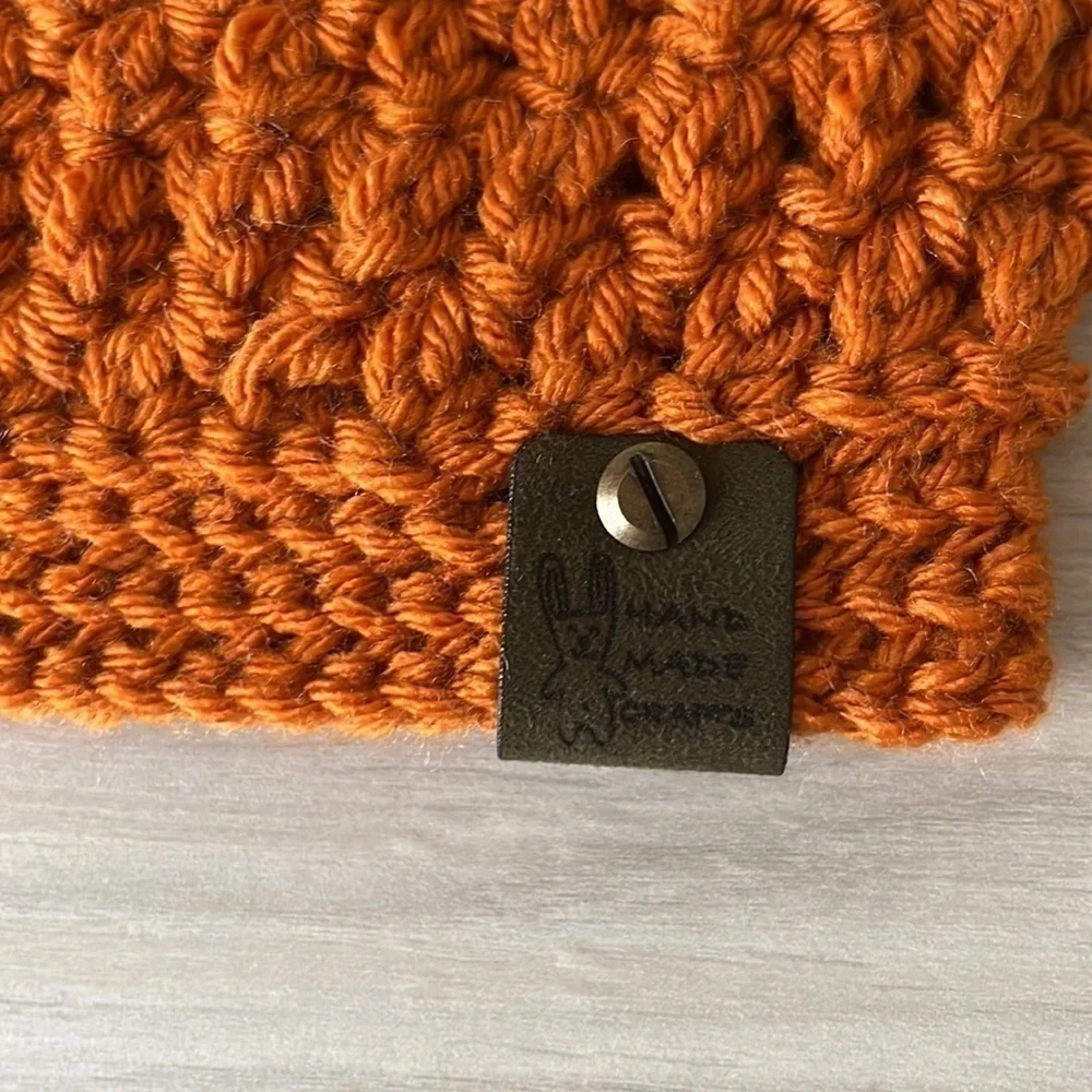 Handmade Crochet Newborn Beanie Set of 2, Fall Colors, Baby Soft Acrylic Yarn